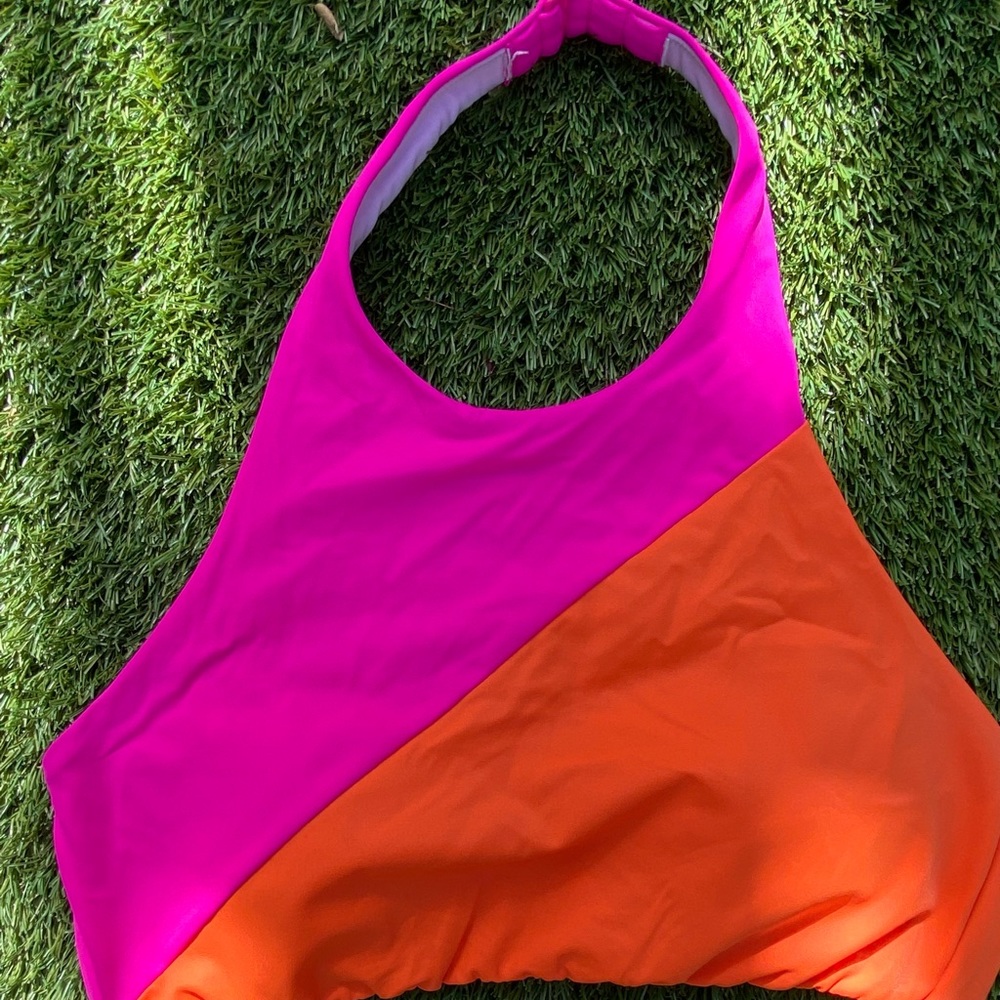 M Victoria’s Secret neon halter bikini top